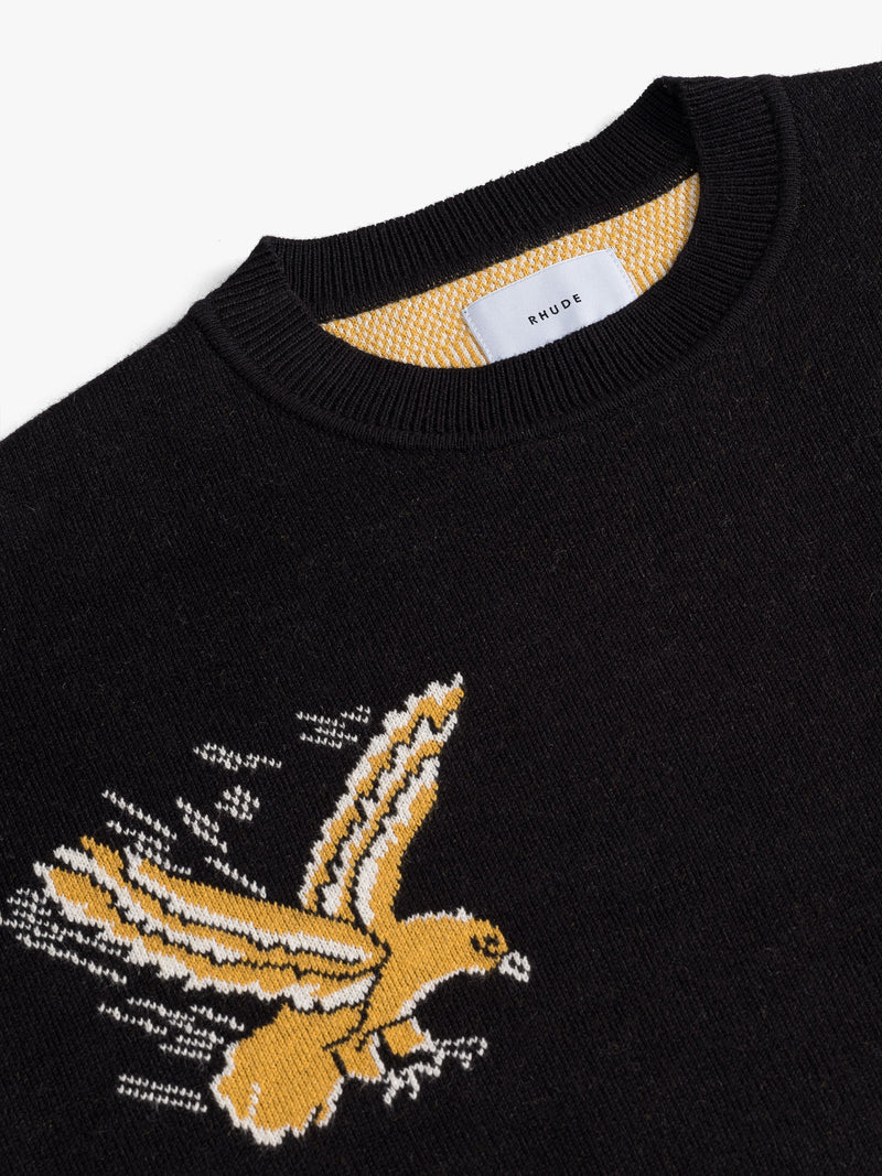 RHUDE EAGLE SOUVENIR KNIT CREWNECK