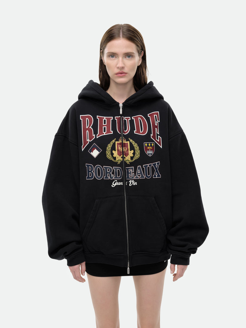 BORDEAUX GRAND VIN ZIP-UP HOODIE