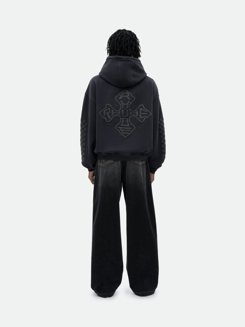 RHUDE CROSS LOGO HOODIE