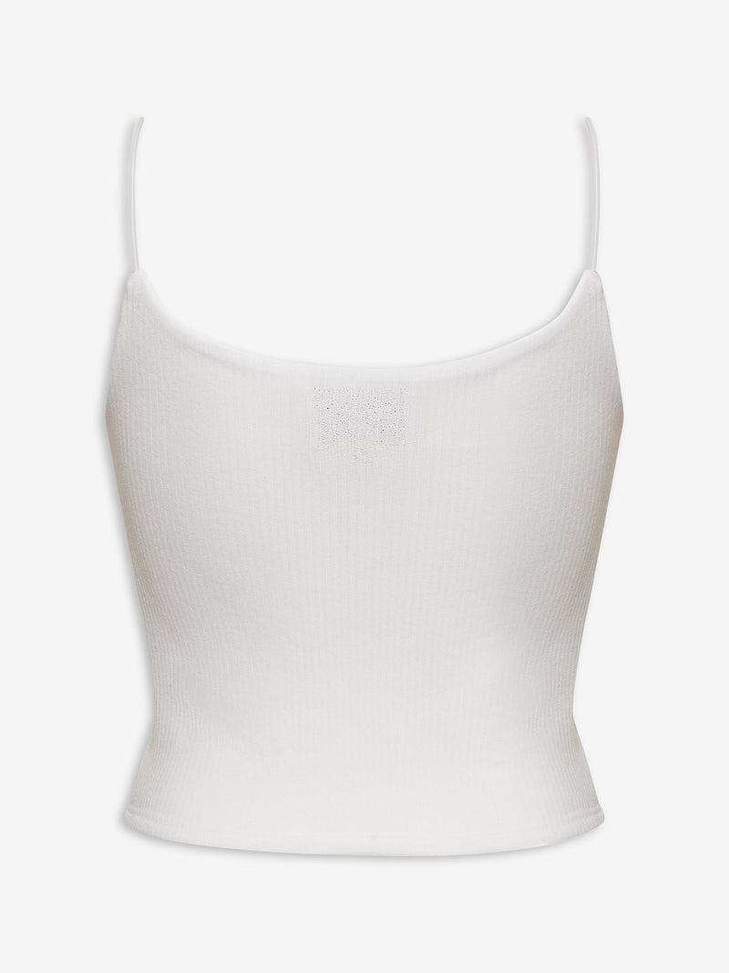 SHEER RIB KNIT TANKTOP