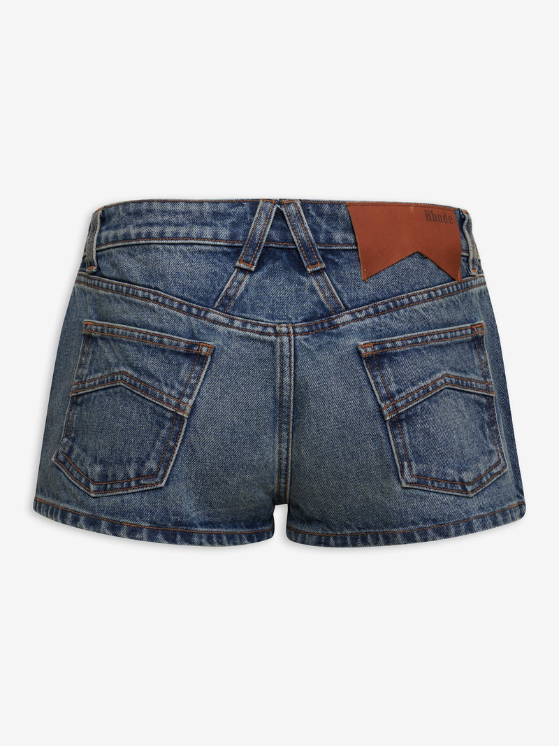 LOW-WAIST DENIM SHORTS