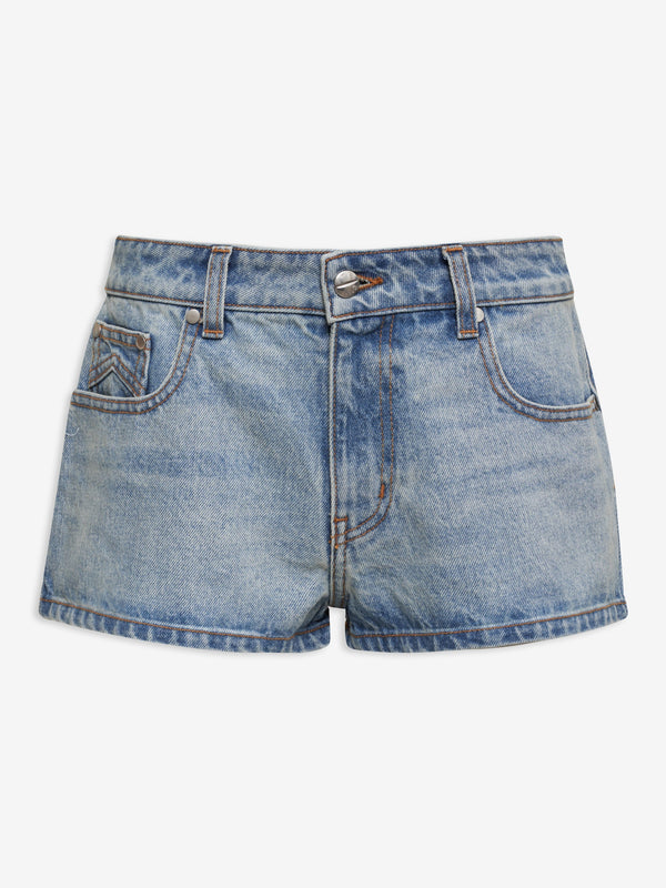 LOW-WAIST DENIM SHORTS