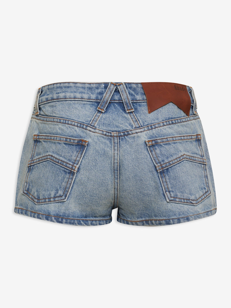 LOW-WAIST DENIM SHORTS