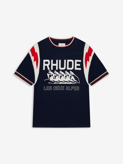 RHUDE LIGHTNING RINGER JERSEY TEE