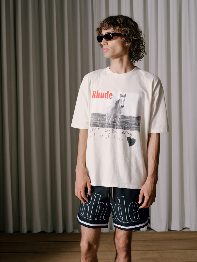 RHUDE BASKETBALL SWIM TRUNKS