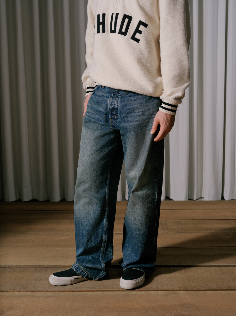 RHUDE QUARTER-ZIP VARSITY