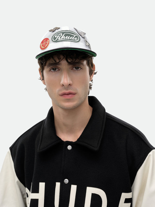 RHUDE PATCH MESH TRUCKER HAT