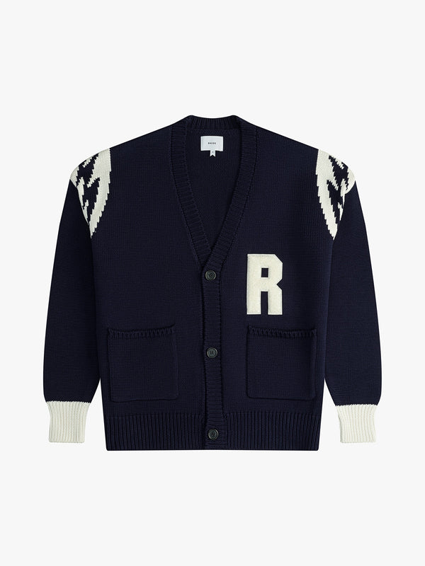 RHUDE LIGHTNING KNIT CARDIGAN