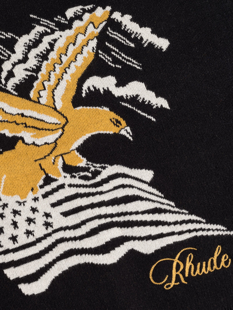 RHUDE EAGLE SOUVENIR KNIT CREWNECK