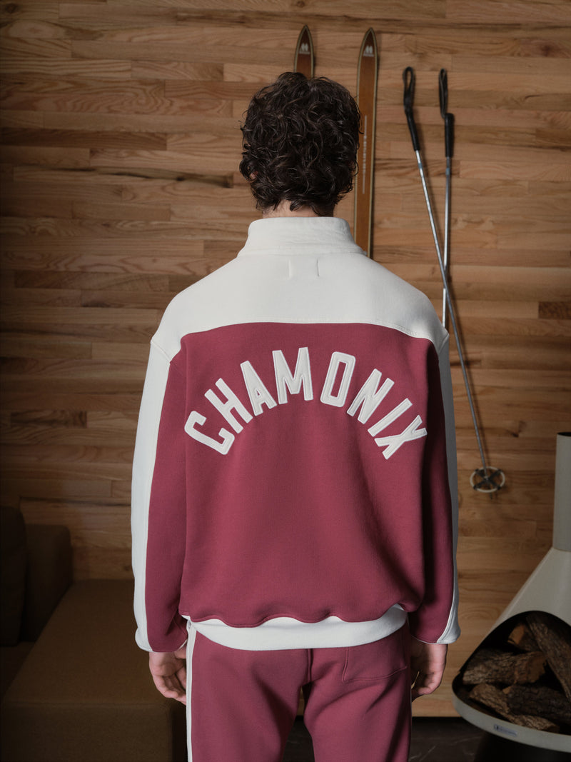 RHUDE CHAMONIX QUARTER-ZIP VARSITY