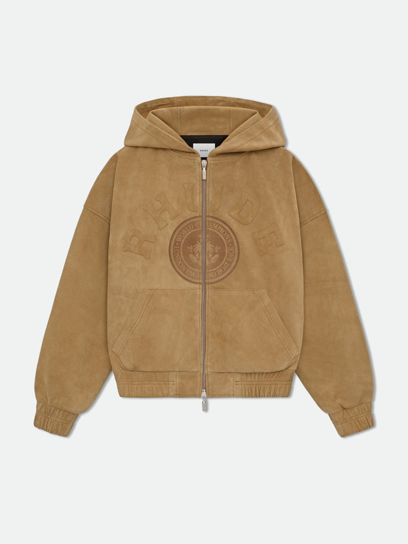 SUEDE RHUDE CREST HOODIE