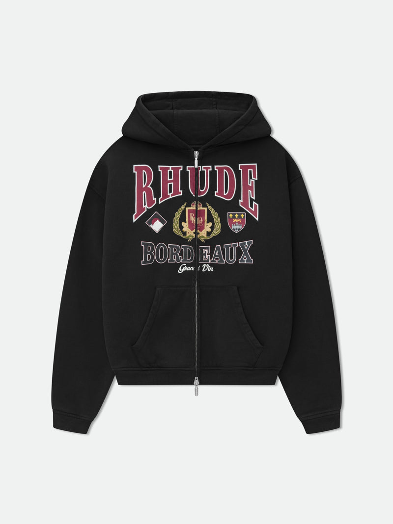 BORDEAUX GRAND VIN ZIP-UP HOODIE