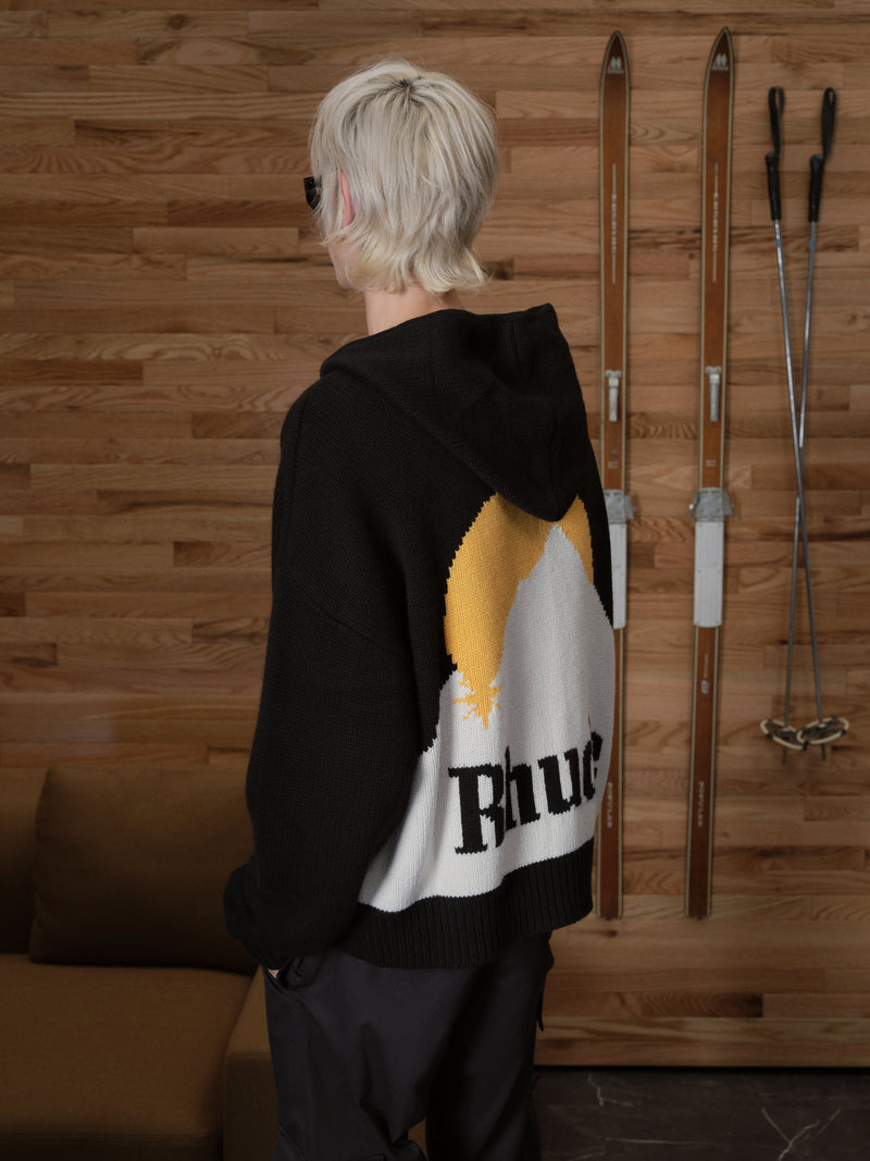 MOONLIGHT KNIT ZIP UP HOODIE