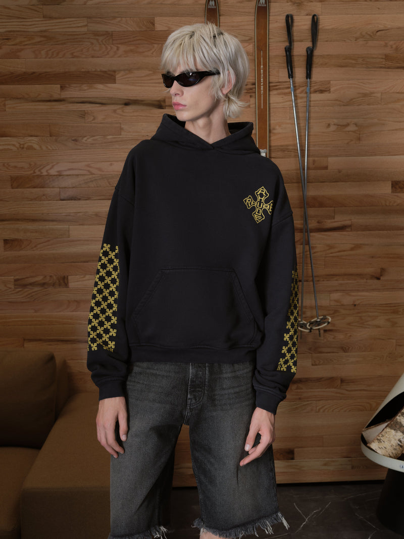 RHUDE CROSS LOGO HOODIE