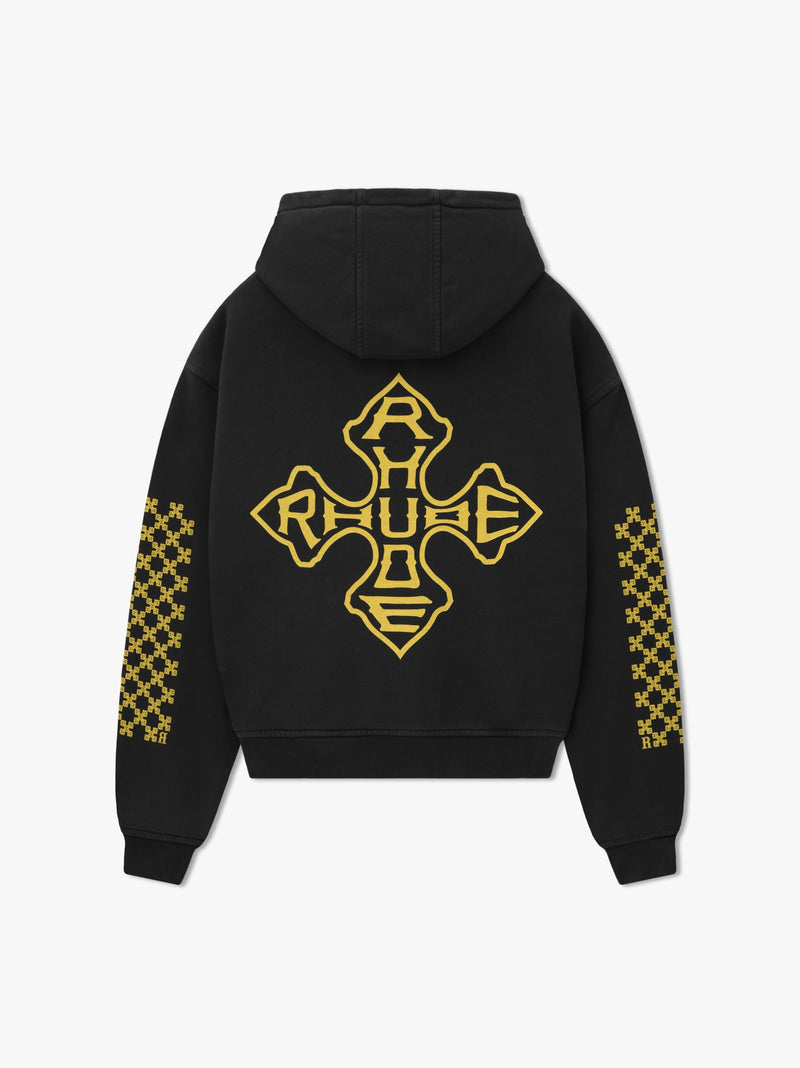 RHUDE CROSS LOGO HOODIE