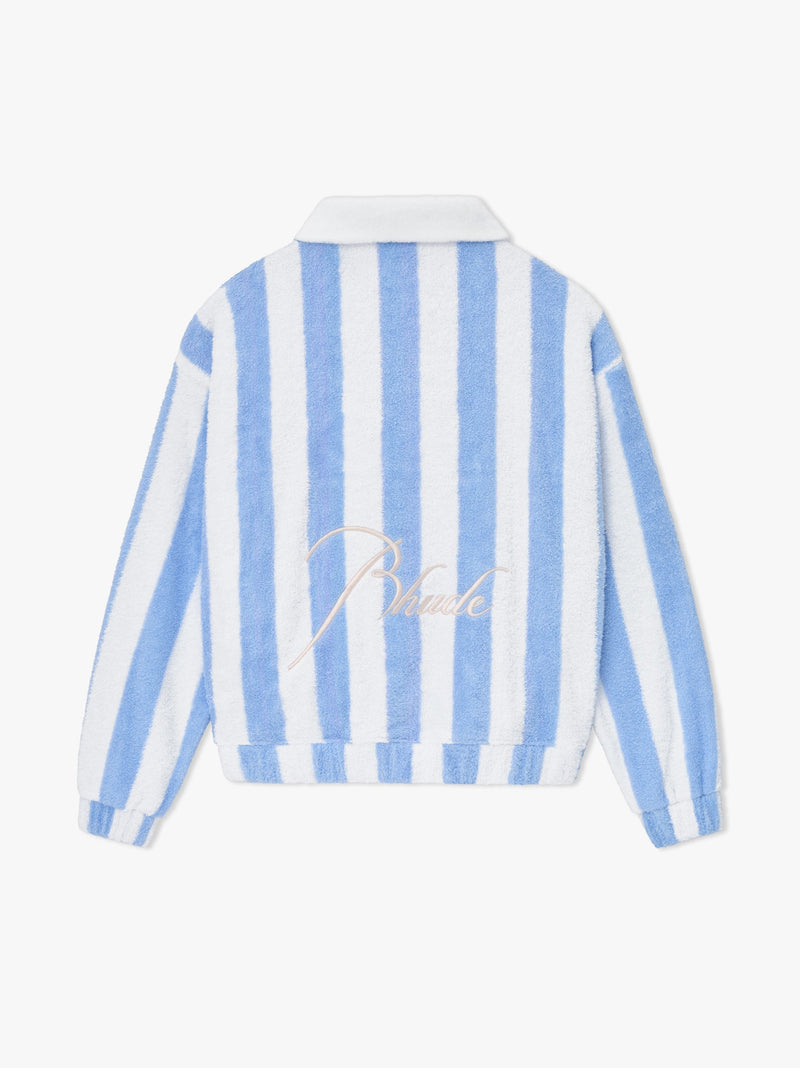 STRIPED LOOP TERRY POLO