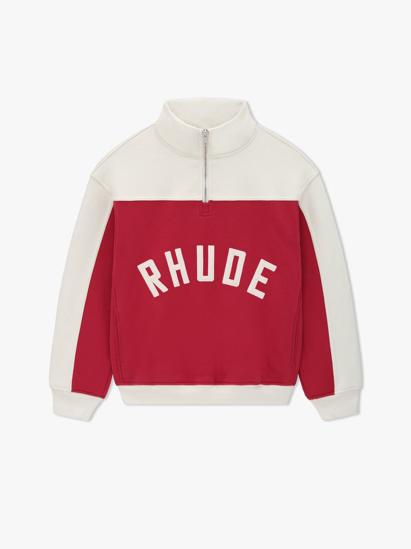 RHUDE CONTRAST QUARTER-ZIP VARSITY