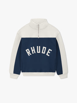 RHUDE CONTRAST QUARTER-ZIP VARSITY